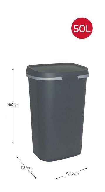 Curver Mistral Flat Bin 50 L – Dark Grey