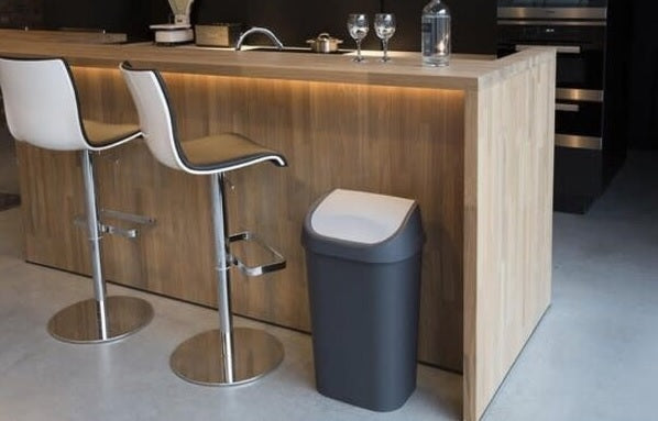 Curver Mistral Swing Bin 50 L – Dark Grey