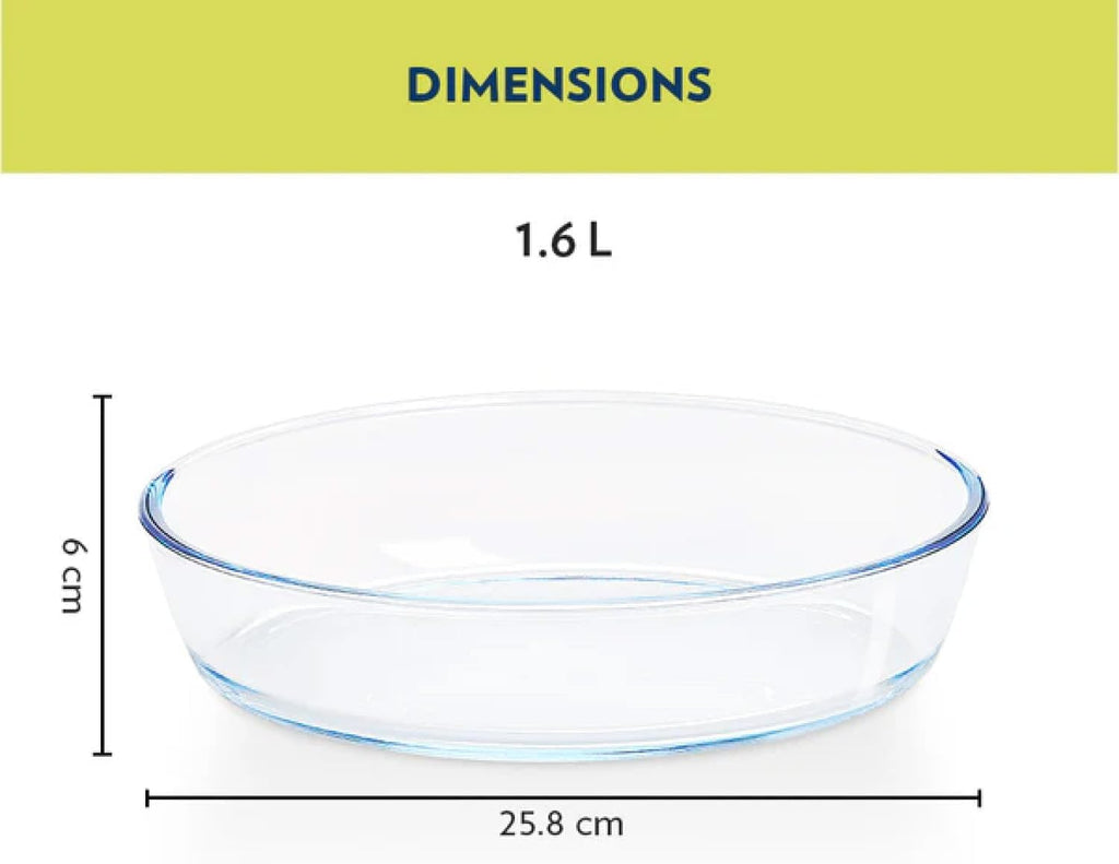 Borosil Oval Oven Dish 1.6 L