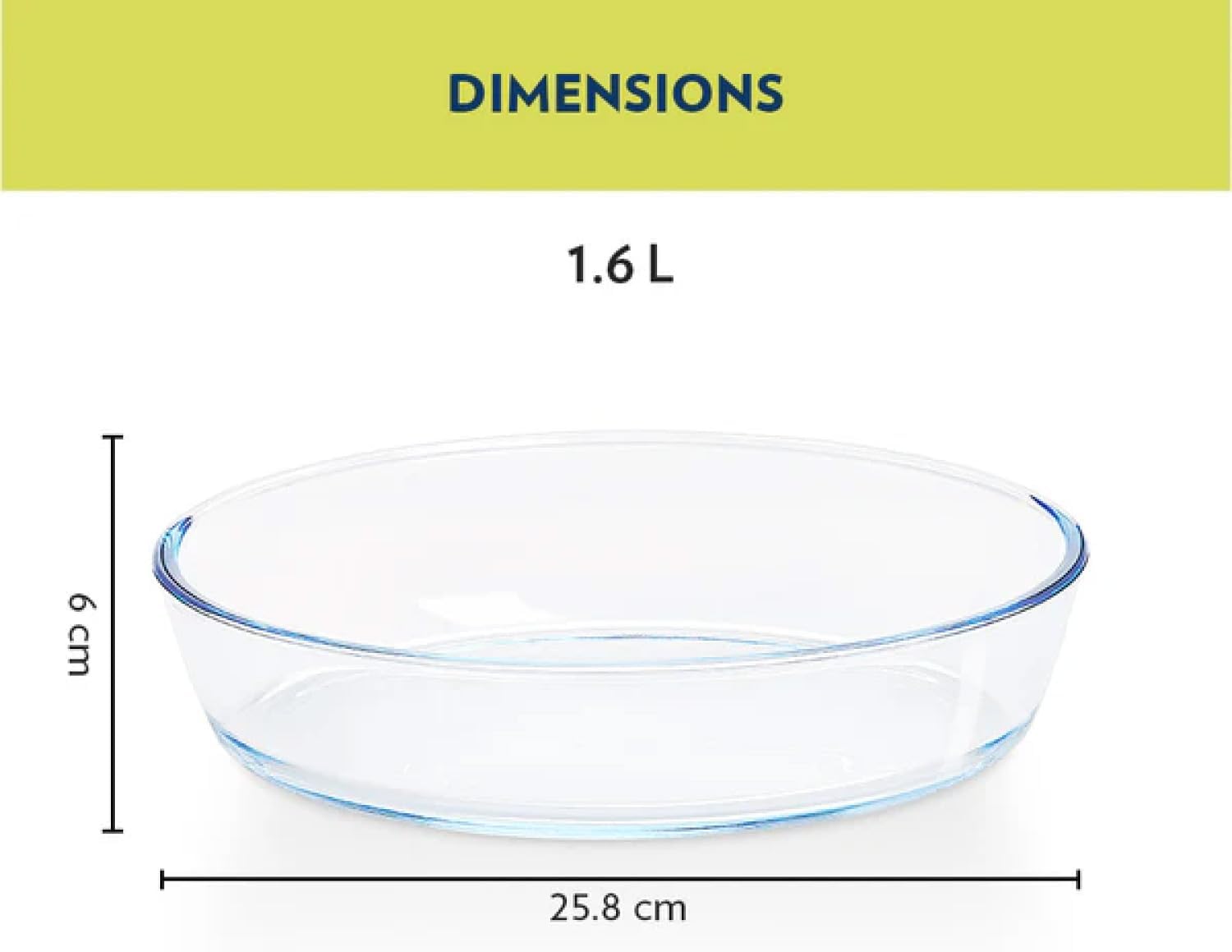 Borosil Oval Oven Dish 1.6 L