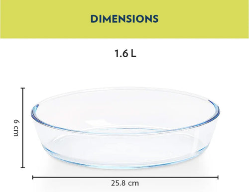 Borosil Oval Oven Dish 1.6 L