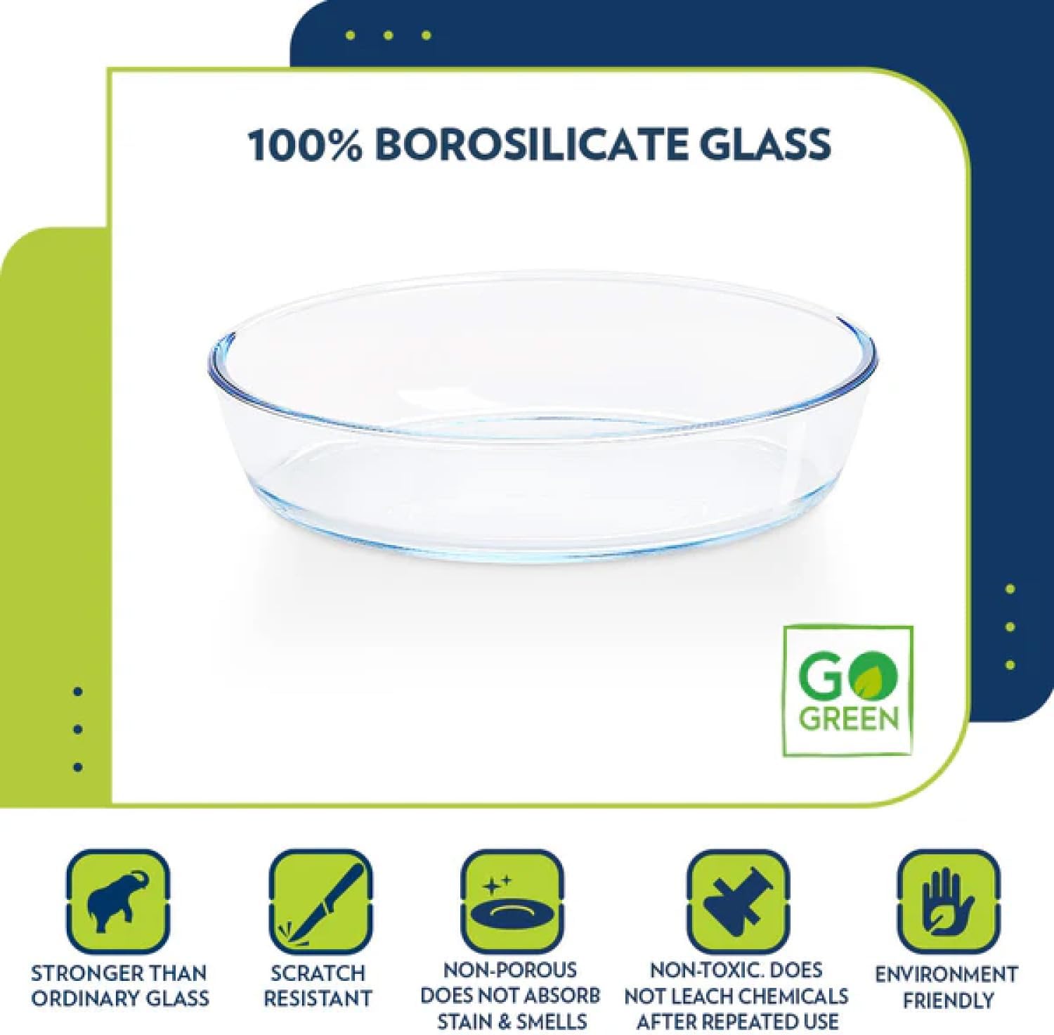 Borosil Oval Oven Dish 3 L