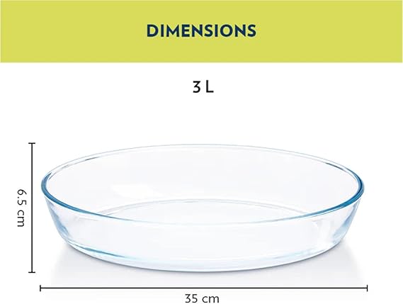 Borosil Oval Oven Dish 3 L