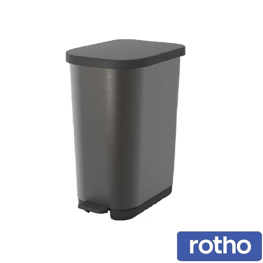 Rotho Paso Pedal Bin Grey 35 L