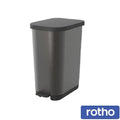 Rotho Paso Pedal Bin Grey 35 L