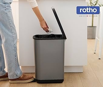 Rotho Paso Pedal Bin Grey 35 L