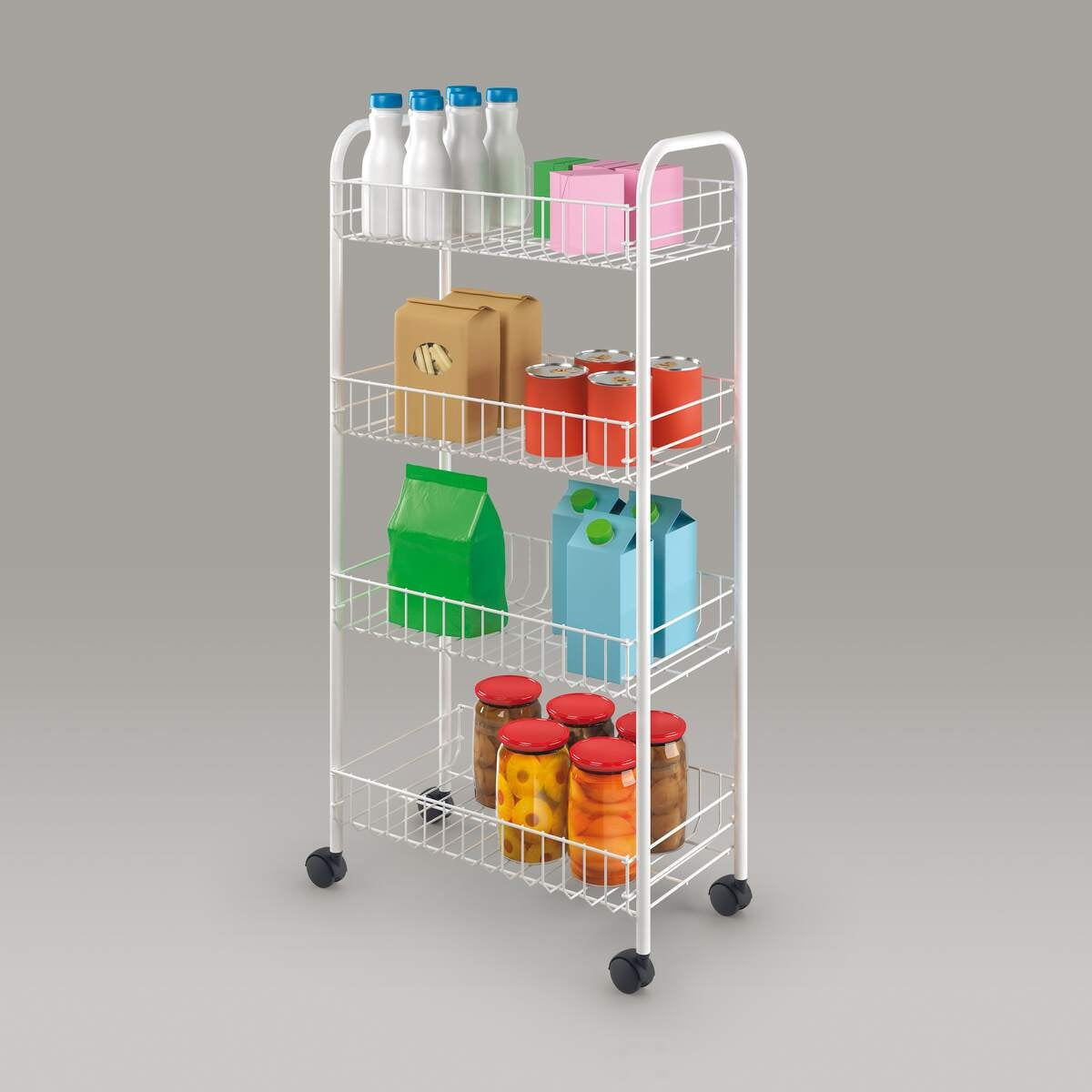 Metaltex Pisa 4 Tier Rolling Cart