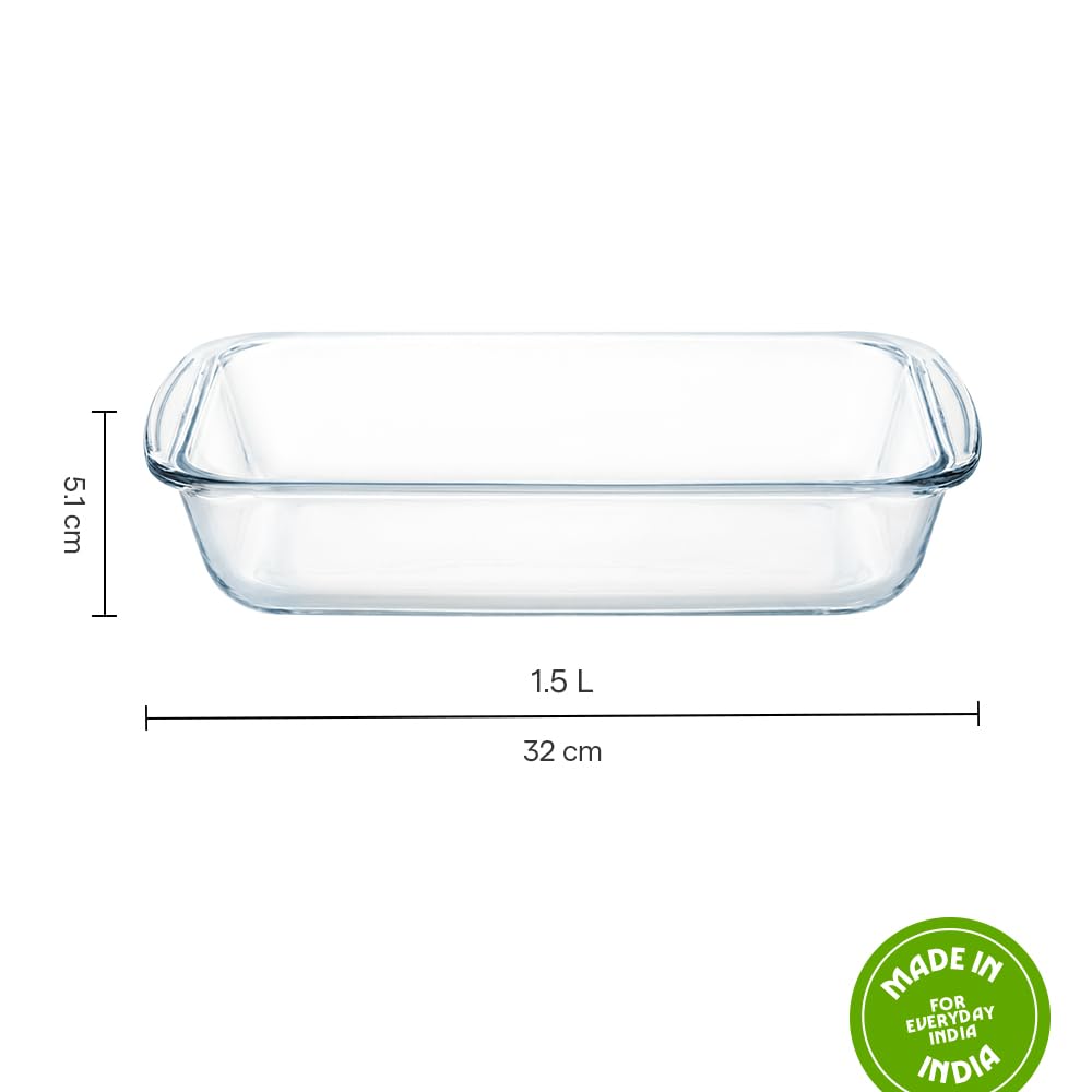 Borosil Rectangular Oven Dish 1.5 L