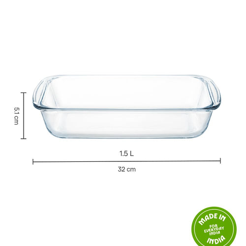 Borosil Rectangular Oven Dish 1.5 L