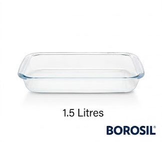 Borosil Rectangular Oven Dish 1.5 L