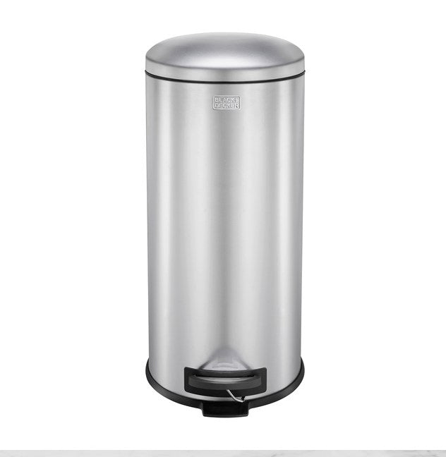 Black and Decker 30 L Dome Bin - Stainless Steel