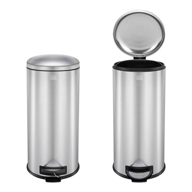 Black and Decker 30 L Dome Bin - Stainless Steel