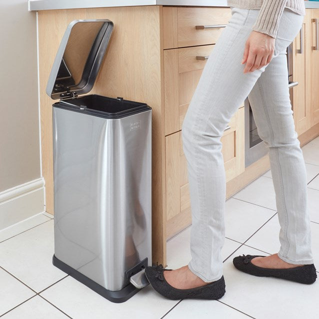 Black and Decker 20 L Slim Bin - Stainless Steel