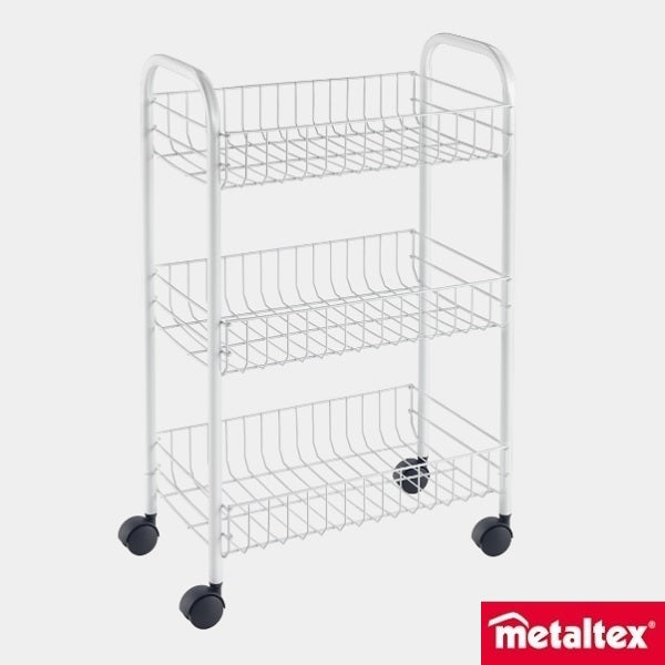 Metaltex Siena 3 Tier Rolling Cart