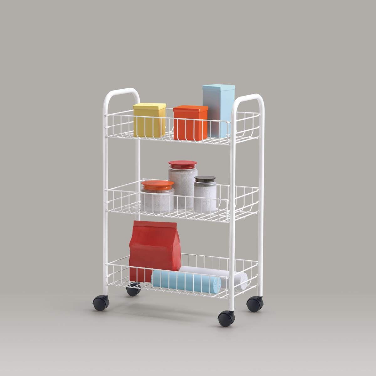 Metaltex Siena 3 Tier Rolling Cart