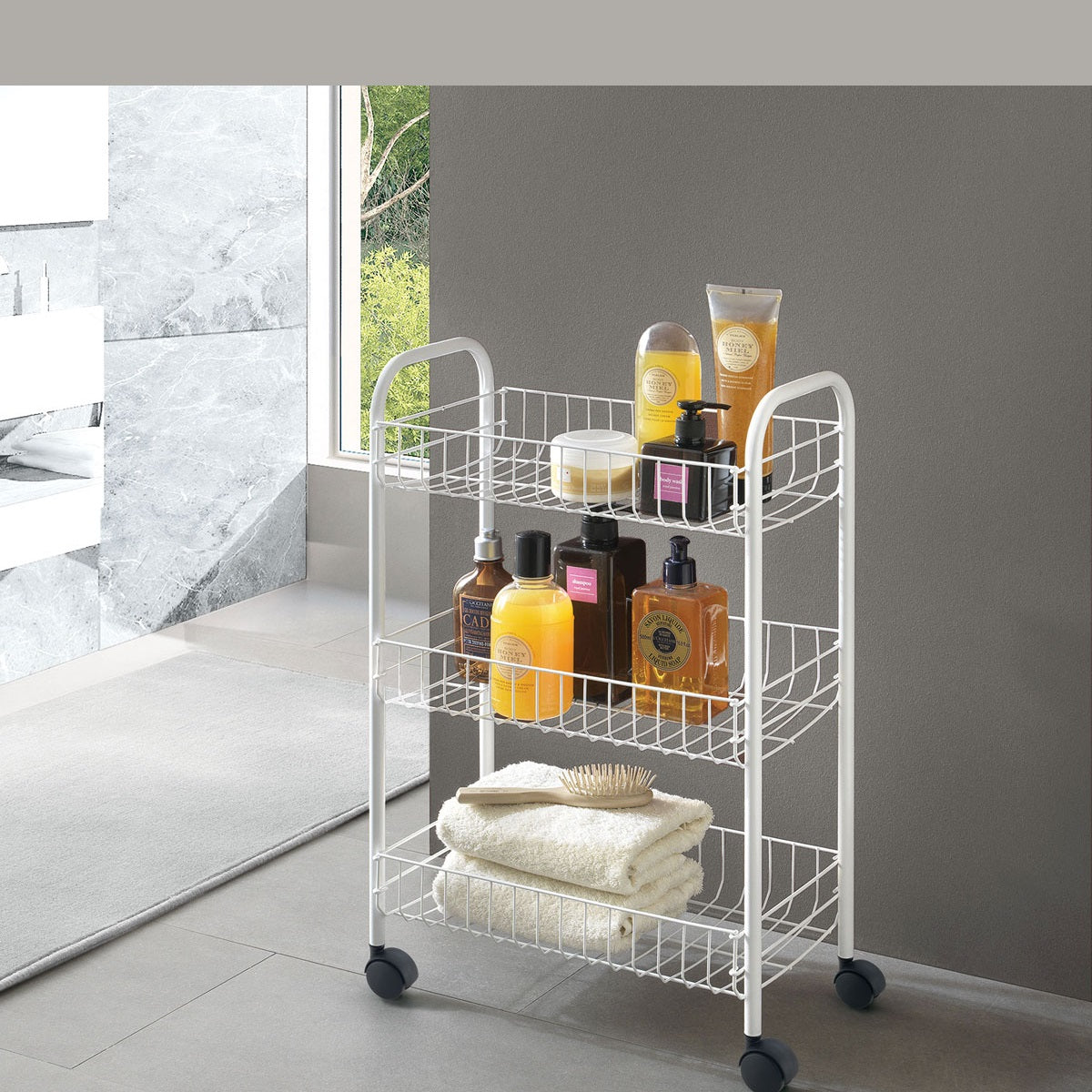 Metaltex Siena 3 Tier Rolling Cart