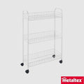 Metaltex Slim 3 Tier Rolling Cart