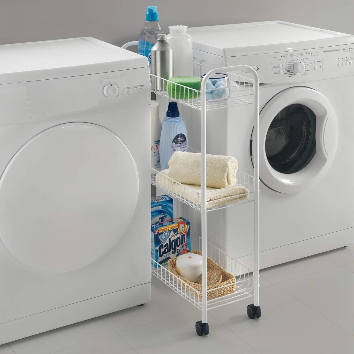 Metaltex Slim 3 Tier Rolling Cart