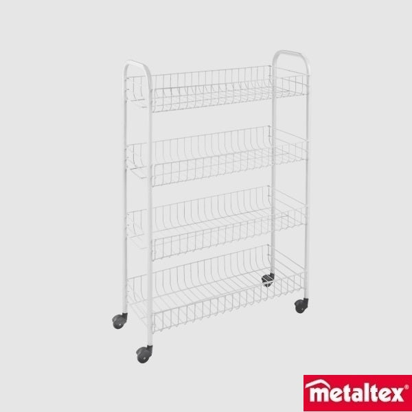 Metaltex Snello 4 Tier Rolling Cart