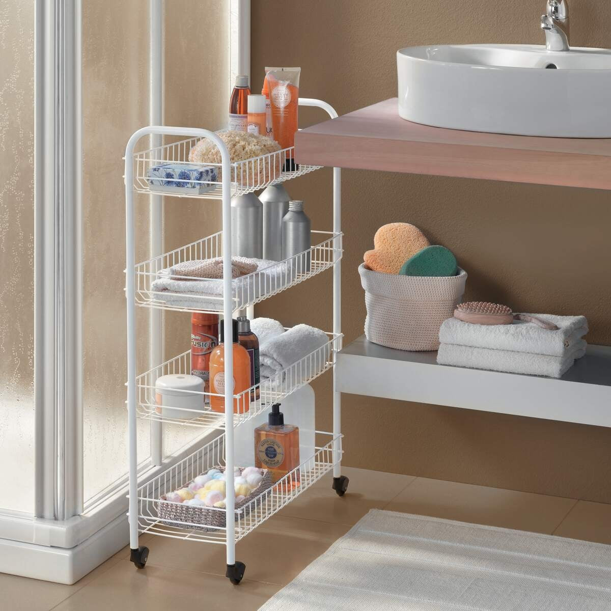 Metaltex Snello 4 Tier Rolling Cart