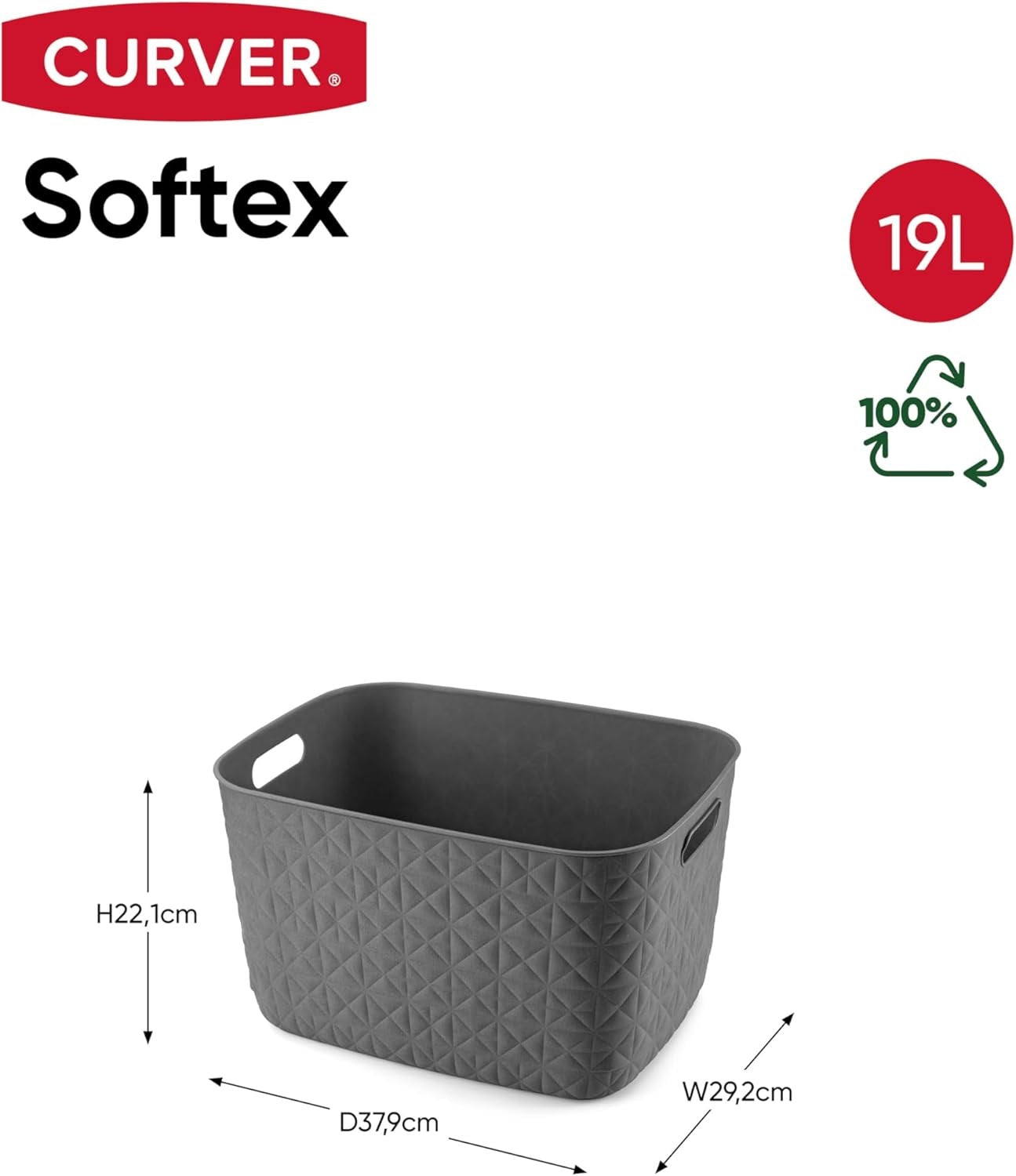 Curver Softex Basket Large – Grey