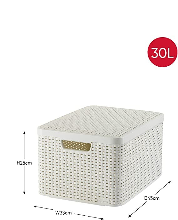 Curver Style Box Large – White with Lid