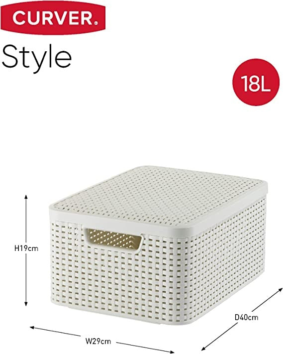 Curver Style Box Medium – White with Lid