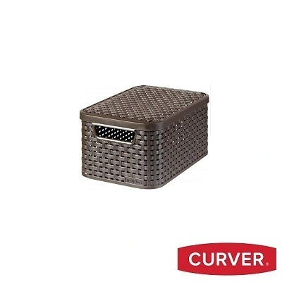 Curver Style Box Small – Brown with Lid