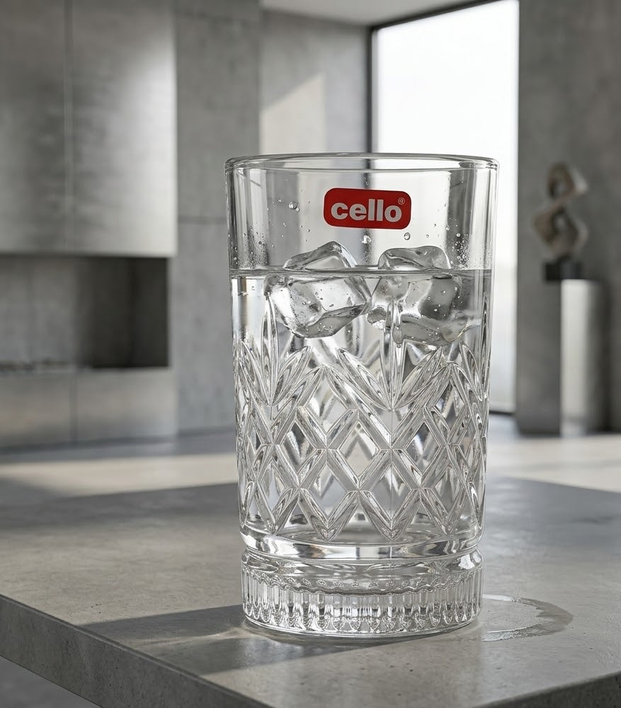 Cello Trinity Glass Tumbler 275 ml – 6 PCS Set