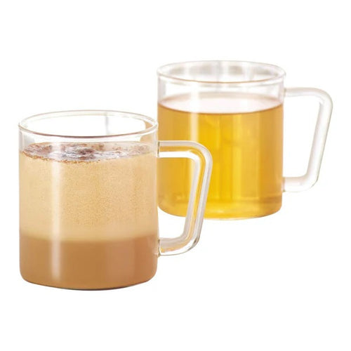 Borosil Delite Glass Mug 305 ml – 2 Piece Set (Borosilicate Glass)