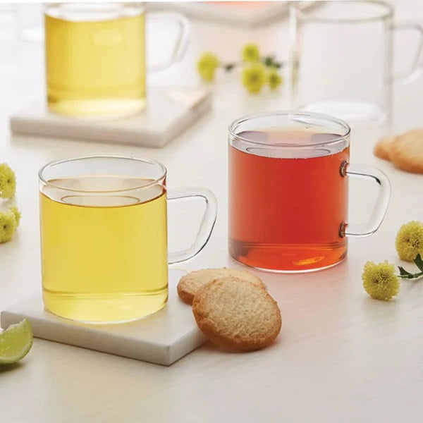 Borosil Delite Glass Mug 305 ml – 2 Piece Set (Borosilicate Glass)
