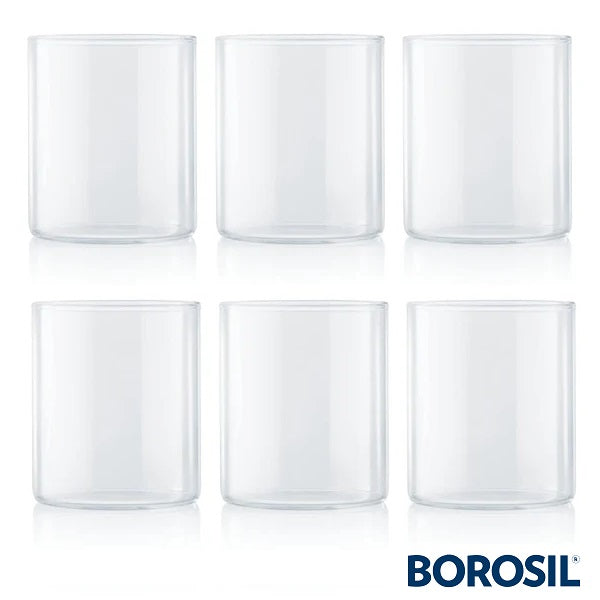 Borosil Vision Small Squat Glass 205 ml – Set of 6