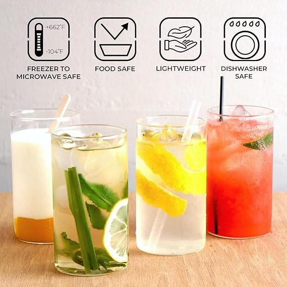 Borosil Vision Large Glass 350 ml – Set of 6
