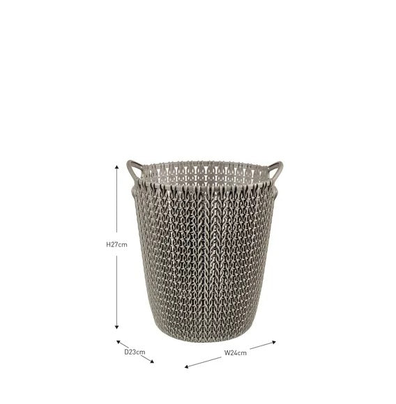 Curver Knit Paper Bin 7 L – Brown