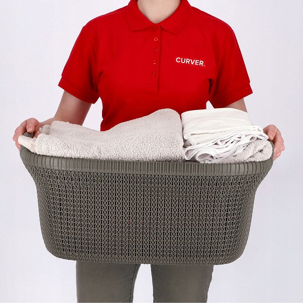 Curver Knit Laundry Basket 40 L – Grey