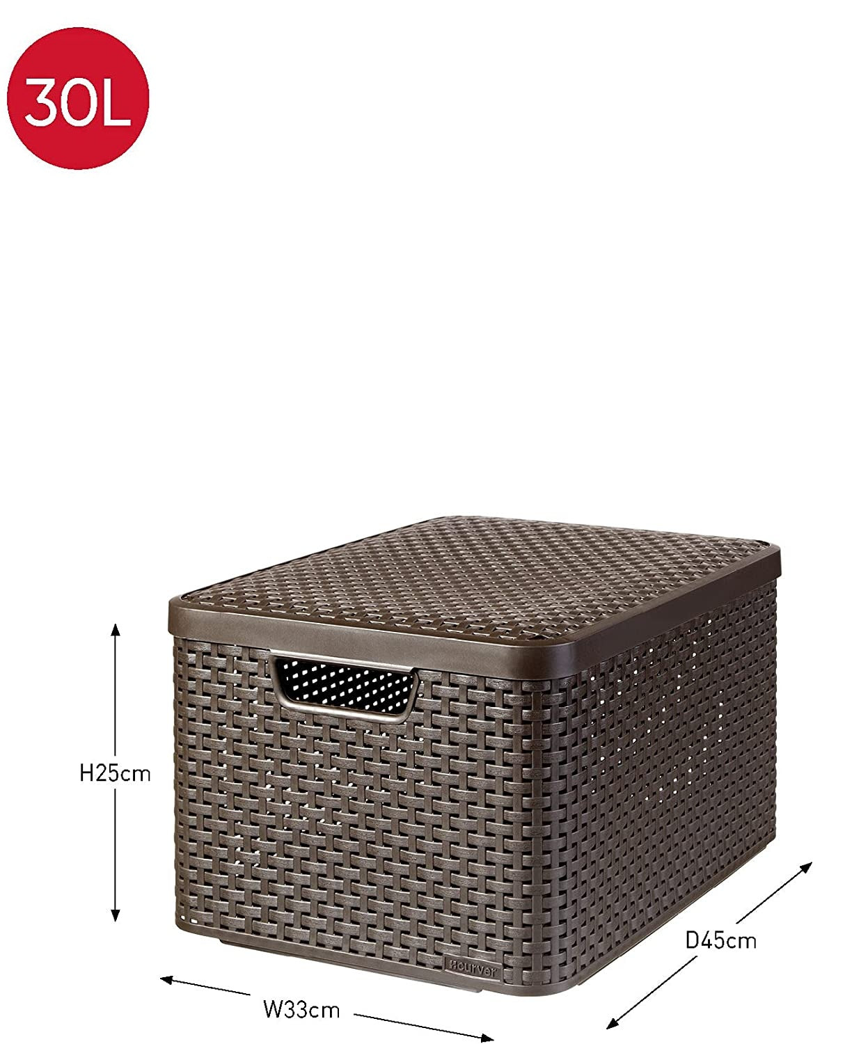 Curver Style Box Large – Brown with Lid