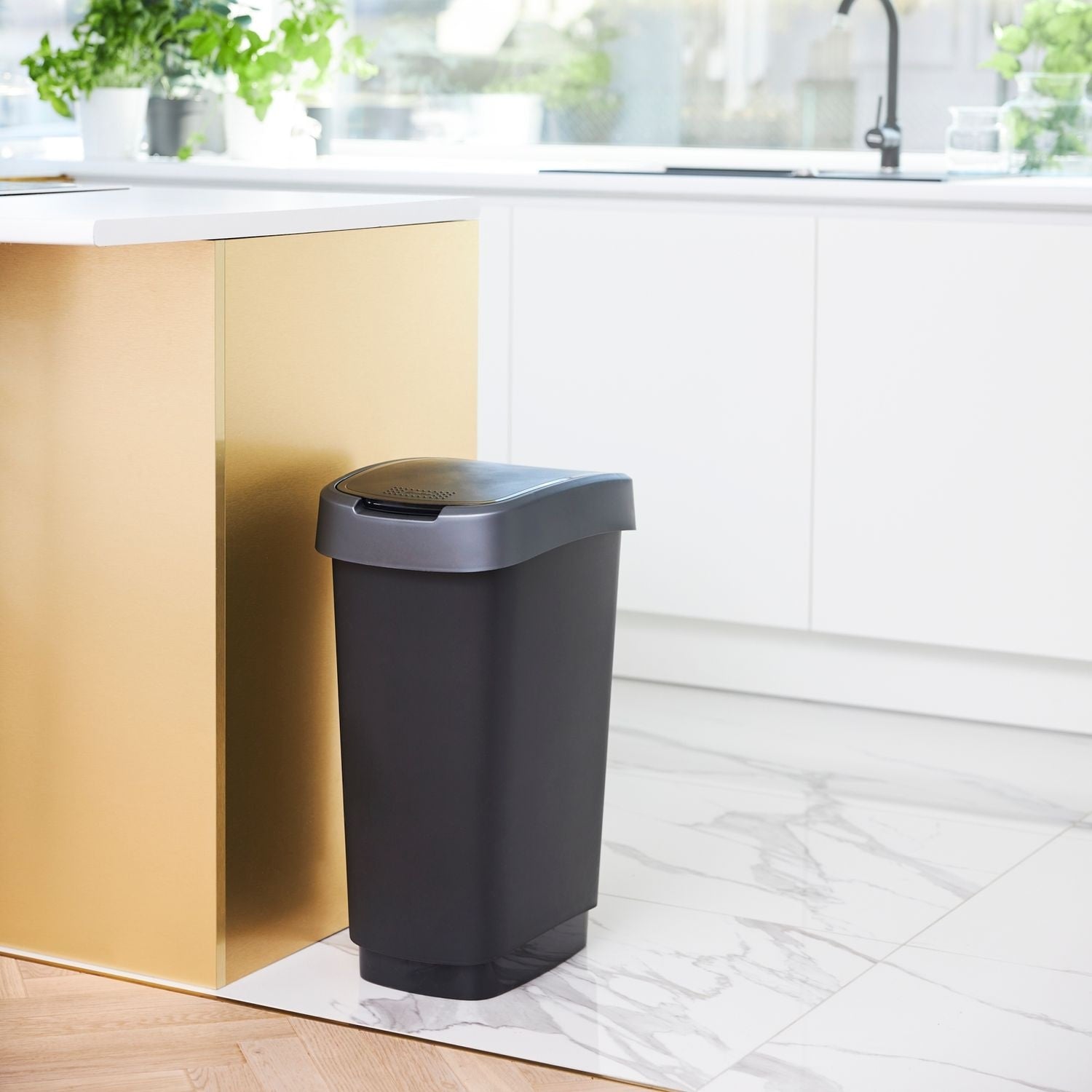 Rotho Twist Bin Black 25 L