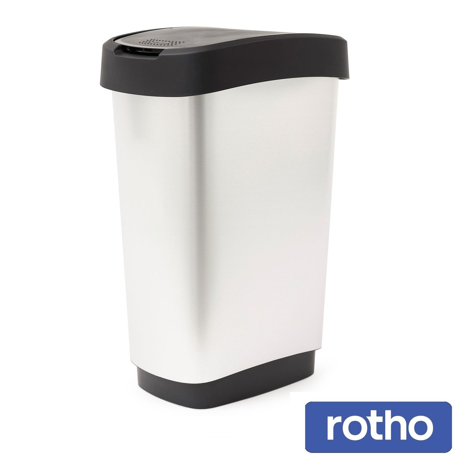 Rotho Twist Bin Silver 50 L